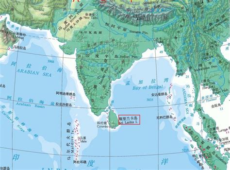 南亚地形分布图,南亚河流分布图,南亚地形图(第2页)_大山谷图库