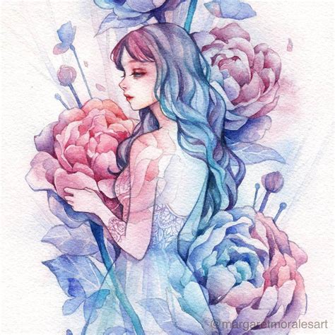 水彩人物绘画作品图片