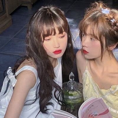 甜美女生头像闺密真人