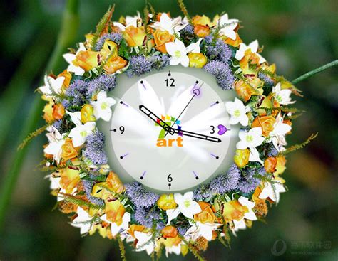 花朵时钟屏保软件|花朵时钟屏保软件 免费版下载_当下软件园