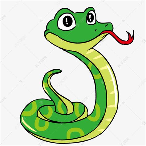 手绘卡通小蛇插画素材图片免费下载-千库网