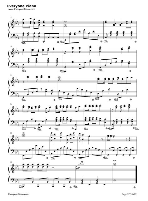 杰克奥特曼主题曲五线谱预览2-钢琴谱文件（五线谱、双手简谱、数字谱、Midi、PDF）免费下载