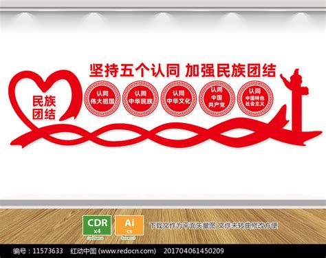 增强五个认同铸牢中华民族共同体意识展板图片下载_红动中国