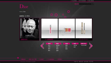 大连优秀网页设计师李君：法国DIOR高级美容产品酷站界面设计欣赏