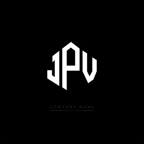 diseño de logotipo de letra jpv con forma de polígono. jpv polígono y ...