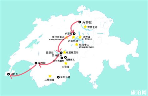 瑞士地图图片