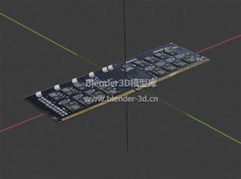 blender RGB DDR4裸条内存条3d模型素材资源免费下载-Blender3D模型库