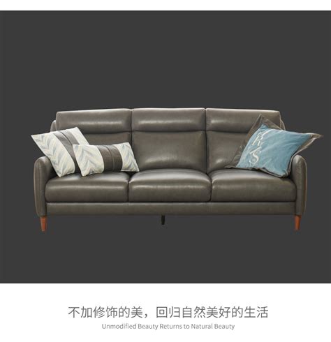 ARIS爱依瑞斯 现代客厅家具真皮组合三人沙发_设计素材库免费下载-美间设计