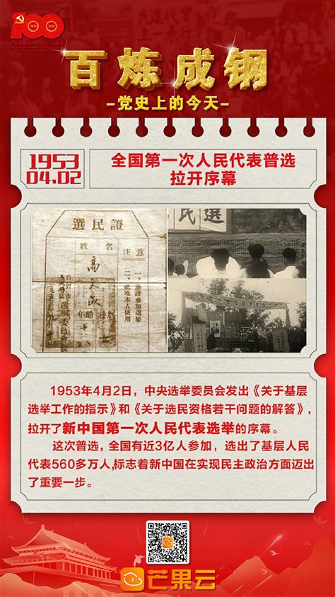 党史上的今天：1953年4月2日，全国第一次人民代表普选拉开序幕_重要新闻_郴州站