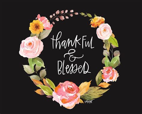 Thankful and Blessed Poster Print by Valerie Wieners # VE1424 - Posterazzi