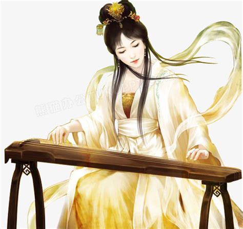 古风弹琴女生画头像图片