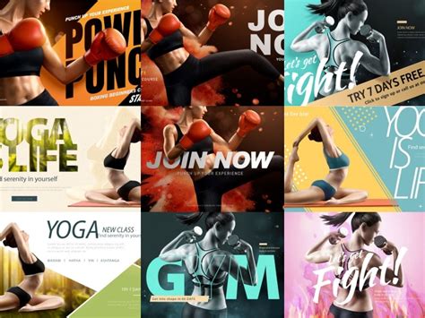 运动健身私人教练有氧瑜伽美体管理广告海报设计_Z34726498-站酷ZCOOL