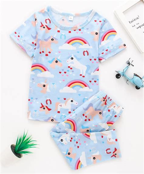 Pijamale Shein Kids, albastru, 5-6 ANI 228652 | Outletmag.ro