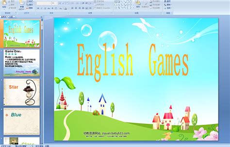 幼儿园大班英语：English Games英语游戏 PPT课件