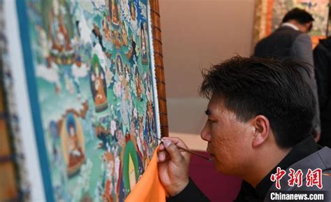 2023年西藏唐卡艺术文化展开展 160余幅唐卡展藏族绘画艺术魅力_中国文化产业网