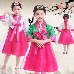 潮春秋季鲜族服韩式服装男女韩服成人礼服儿童朝鲜族演出拍照写真-淘宝网