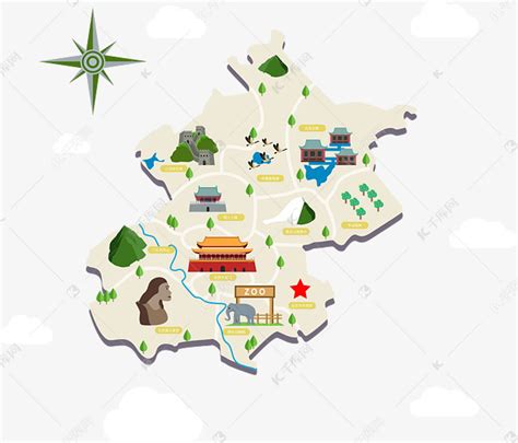 北京景点分布图图片