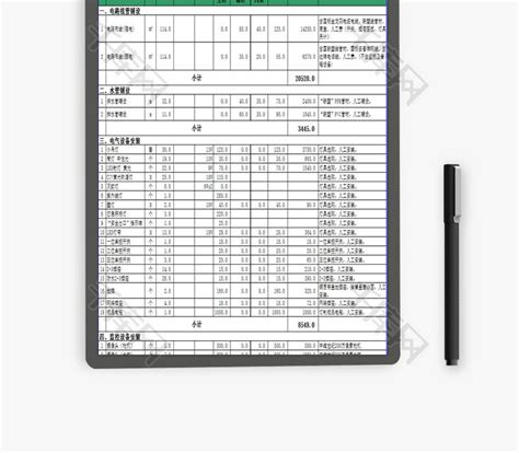 工程报价单通用Excel模板下载_熊猫办公