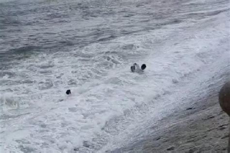 两学生在青岛迎海浪而站被卷走，一人曾成功脱险却未离开又被卷走_堤岸_游客_悲剧