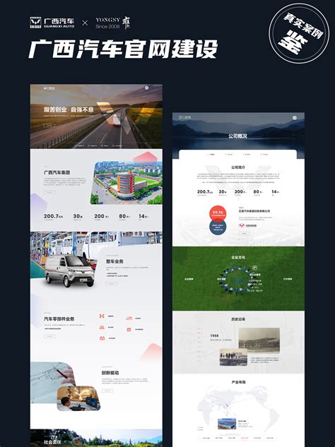 【上海雍熙YONGSY】汽车行业网站设计：广西汽车官网_上海雍熙-站酷ZCOOL