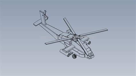 韩国KUH直升机简易模型3D图纸 CATIA教育版设计 附STP – KerYi.net
