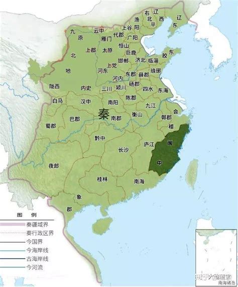 秦朝郡县图图片