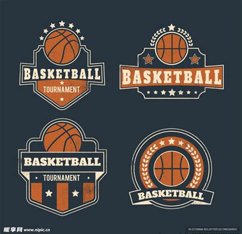 运动队或俱乐部徽章的篮球运动员图标，街球矢量徽章。素材图片免费下载-千库网