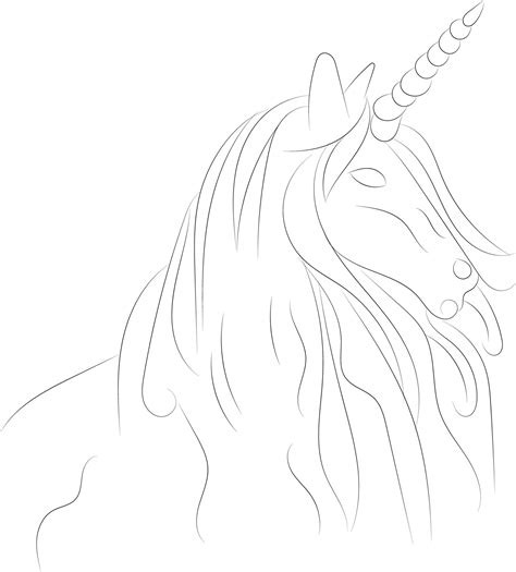 Unicorn Vector Line art coloring pages unicorn illustration for ...