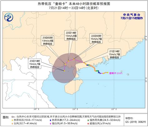 2021年第7号台风查帕卡最新路径预报图（附发布系统入口）- 珠海 ...