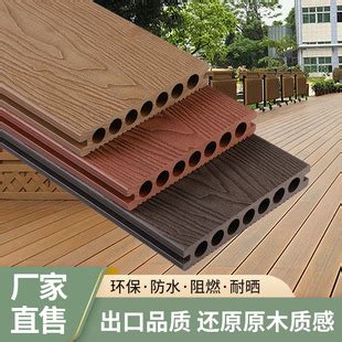 定制单面带槽圆孔塑木地板140*25户外家装建材塑木地板pe木塑材料-阿里巴巴