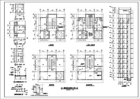 某小区小高层框架结构建筑设计施工CAD图纸_住宅小区_土木在线