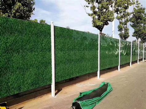 小草彩钢围挡施工挡板加厚板绿色铁皮夹心围栏临时建筑工程围挡-阿里巴巴
