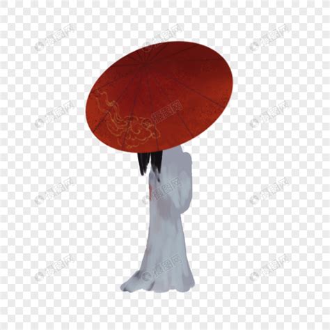 打着红伞的女鬼元素素材下载-正版素材401578382-摄图网