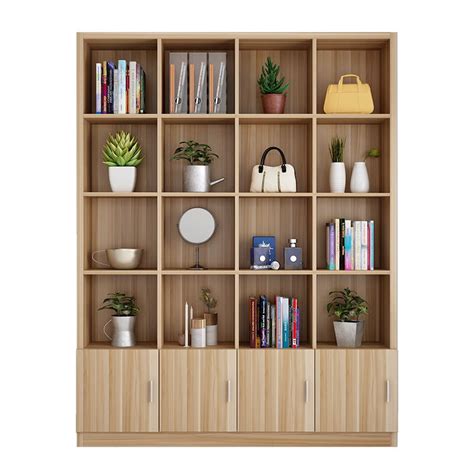 森植/5层实木书架北欧书房书柜客厅收纳柜简约落地置物架 可调节-书架-2021美间（软装设计采购助手）