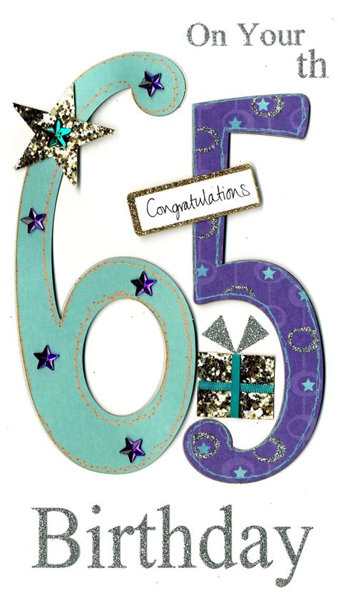 Gorgeous 65th Age 65 Birthday Greeting Card | Cards | Love Kates