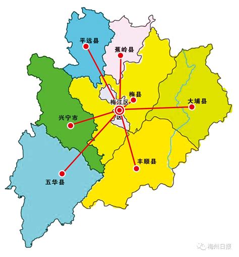 梅州市城市总体规划图 - 崖看梅州 梅州时空