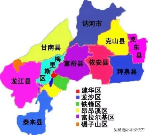 齐齐哈尔市北三区地图,齐齐哈尔市,齐齐哈尔市详细_大山谷图库