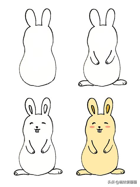 可爱的小兔子简笔画教程-露西学画画
