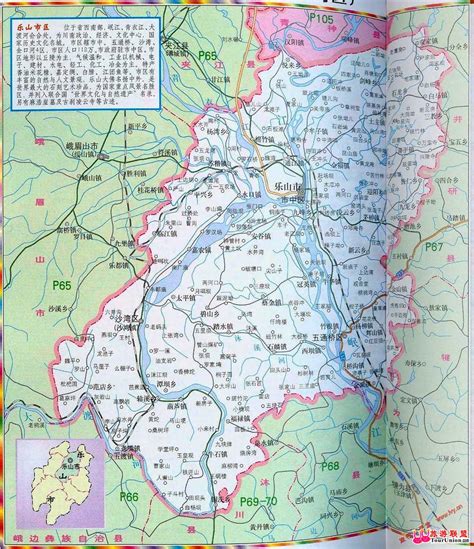 四川乐山高清地图图片