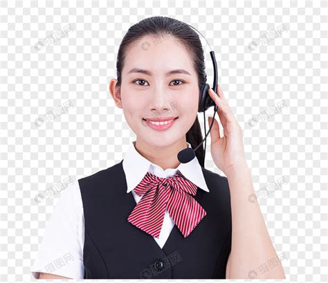 职业美女客服接听电话元素素材下载-正版素材400736325-摄图网