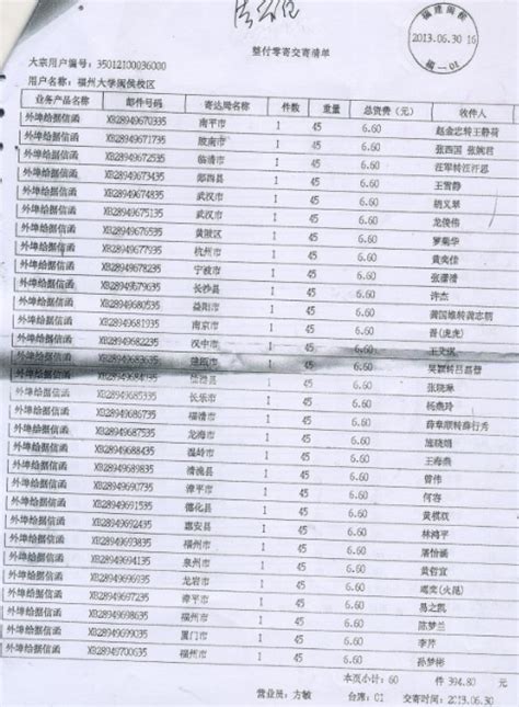 福州大学法学院法律硕士录取通知书挂号信寄交清单-福州大学法学院