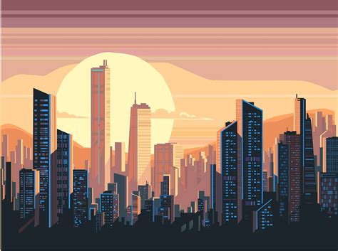 城市的黄昏|插画|创作习作|槑美 - 原创作品 - 站酷 (ZCOOL)