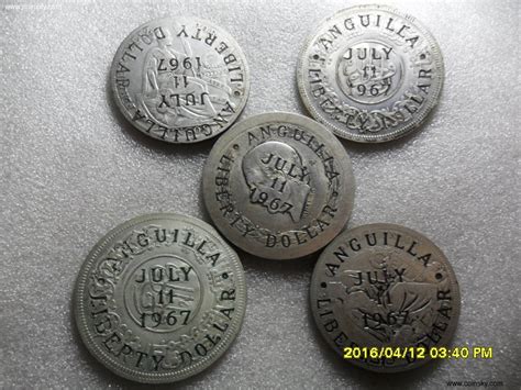 钱币天堂 -- 钱币天堂--钱币商城--*雪狼* － 钱币--查看少见安圭拉加盖也门，秘鲁，墨西哥大银币5枚 详细资料