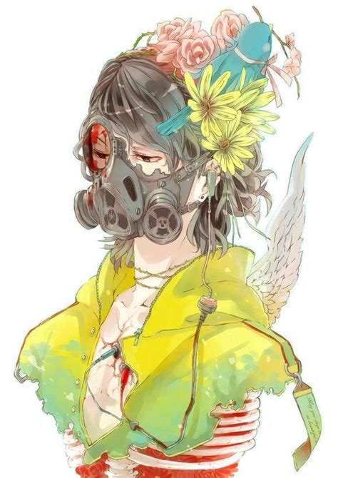 二次元动漫中戴着防毒面具的少男少女，奇葩口罩超吸睛