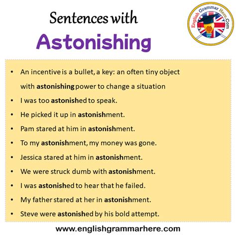 Sentences with Astonishing, Astonishing in a Sentence in English ...