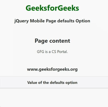 jQuery Mobile 页面默认选项 | 码农参考