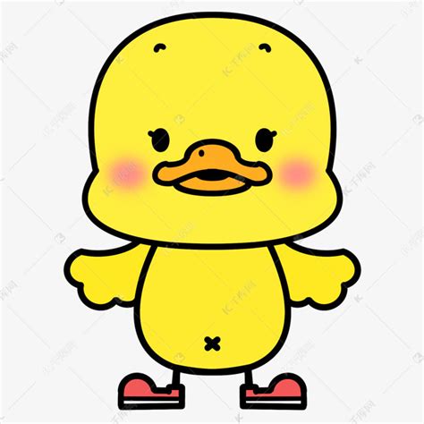 可爱动物卡通黄色鸭子素材图片免费下载-千库网