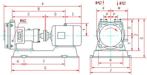 2BV水环真空泵外形尺寸安装尺寸-浙江扬子江泵业有限公司