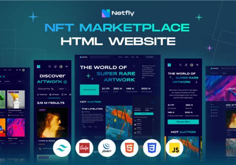 高级NFT虚拟物品在线交易平台网站界面设计HTML源码素材包_个人素材库，最新海内外优质设计资源下载俱乐部~
