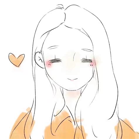 非主流头像线条女生